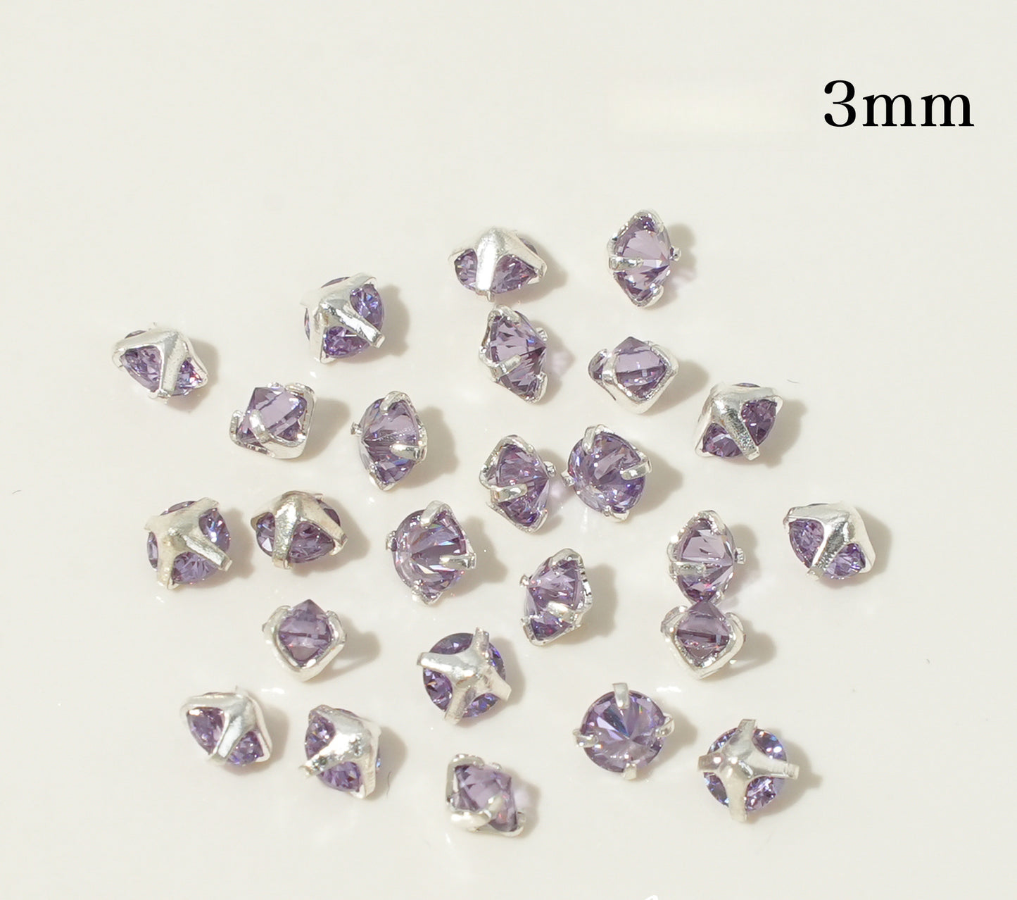 3mm/4mm Reverse Round Zircon
