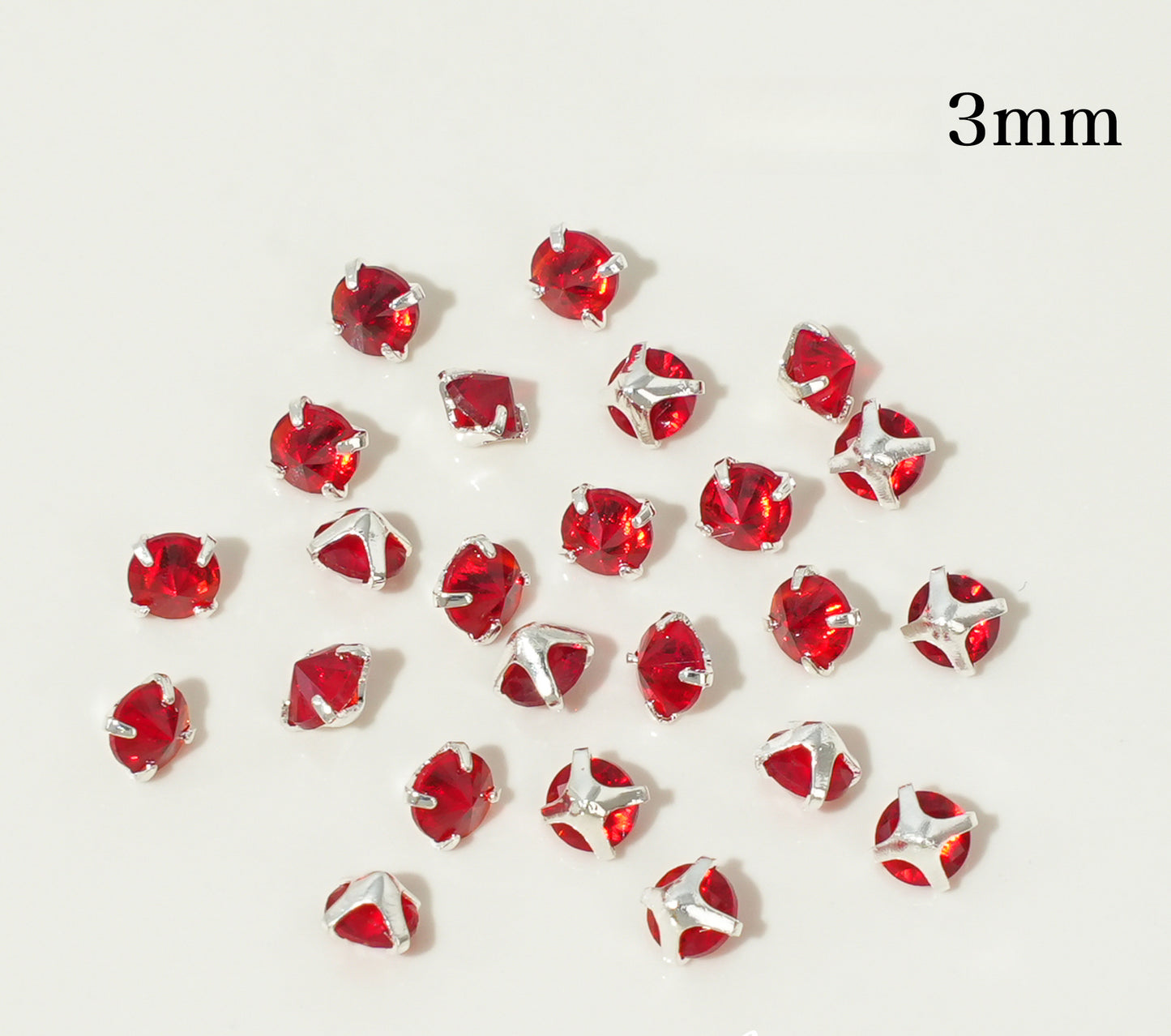 3mm/4mm Reverse Round Zircon
