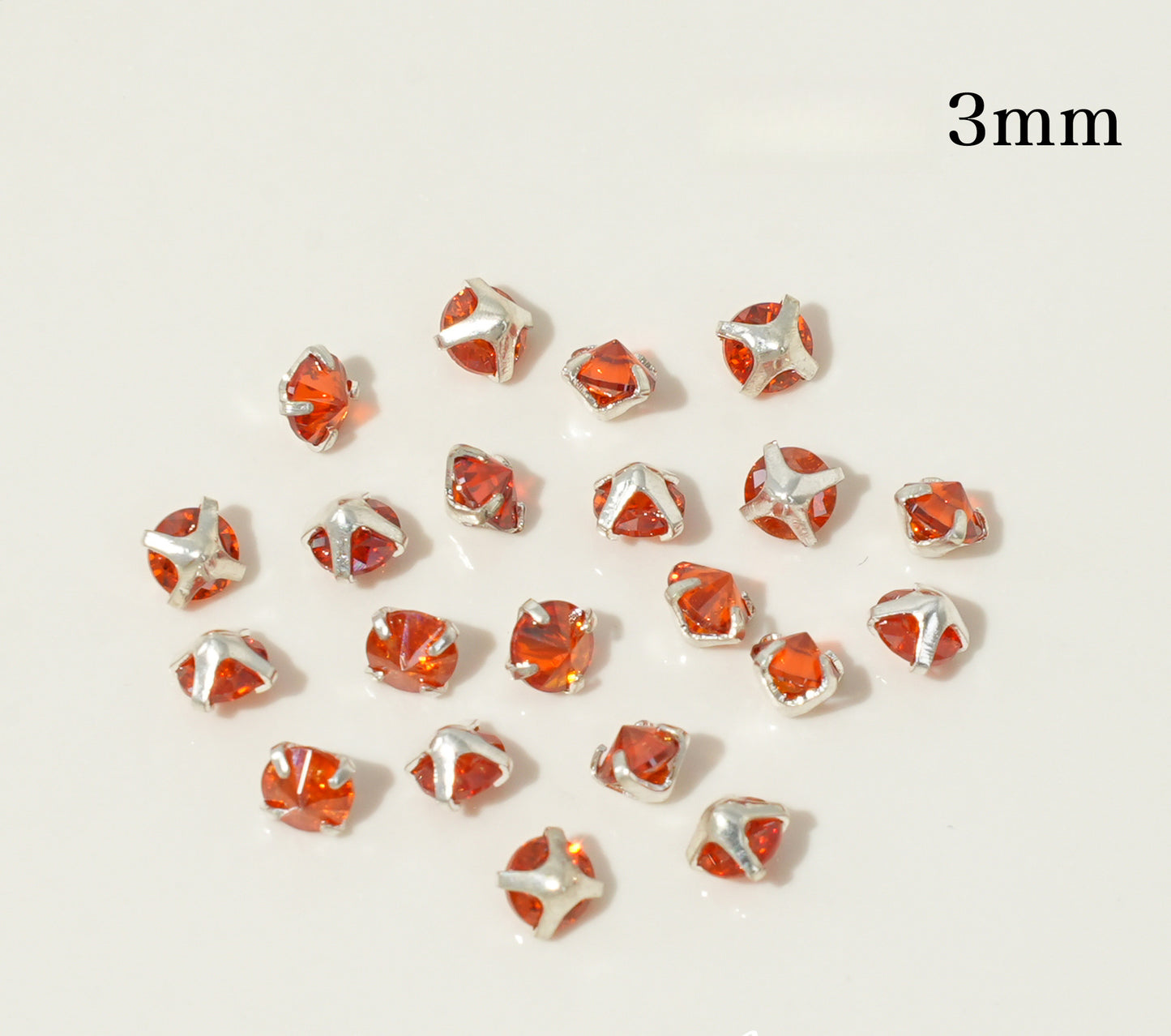 3mm/4mm Reverse Round Zircon