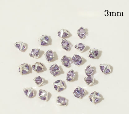 3mm/4mm Reverse Round Zircon