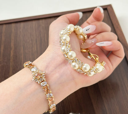 Bracelet Material Kit  Pearl&Zircon