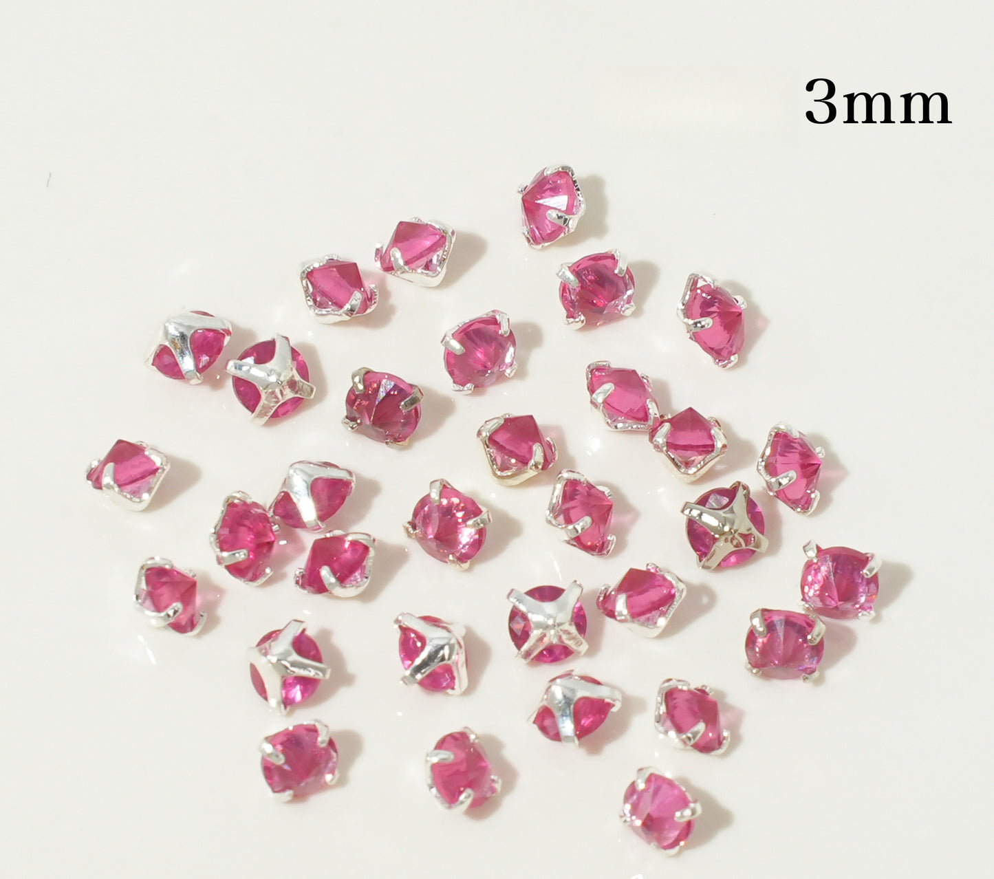 3mm/4mm Reverse Round Zircon