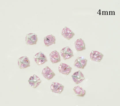 3mm/4mm Reverse Round Zircon