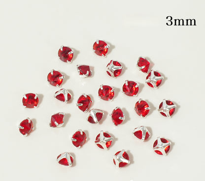 3mm/4mm Reverse Round Zircon