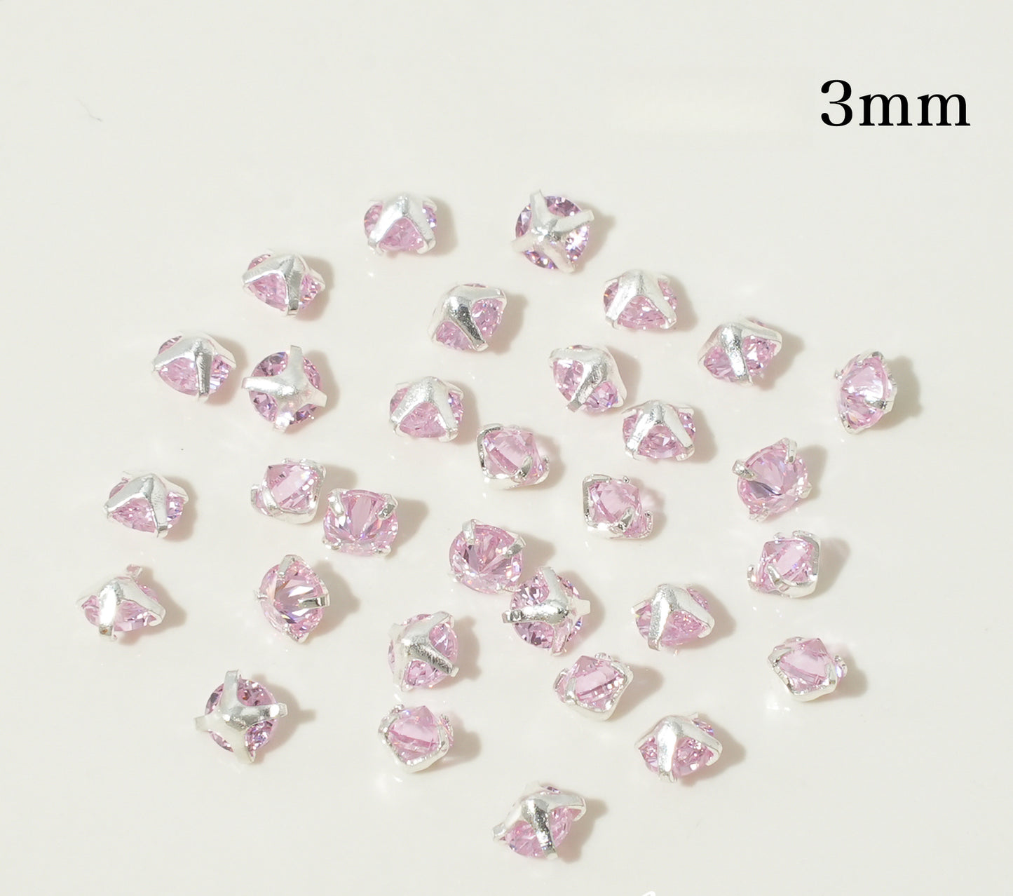 3mm/4mm Reverse Round Zircon