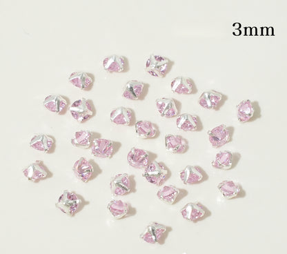 3mm/4mm Reverse Round Zircon