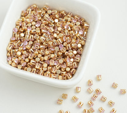 3/4/5mm Round Zircon（Golden bottom）