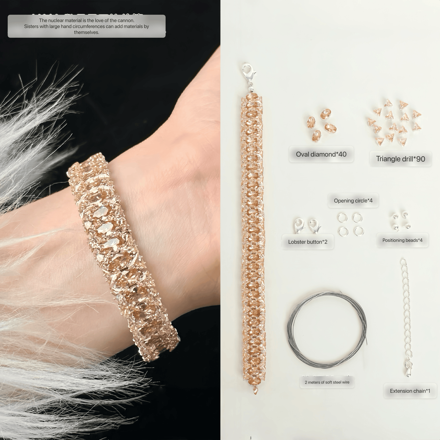 Bracelet Material Kit  Pearl&Zircon