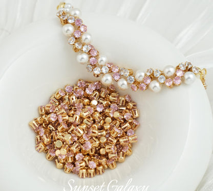 3/4/5mm Round Zircon（Golden bottom）