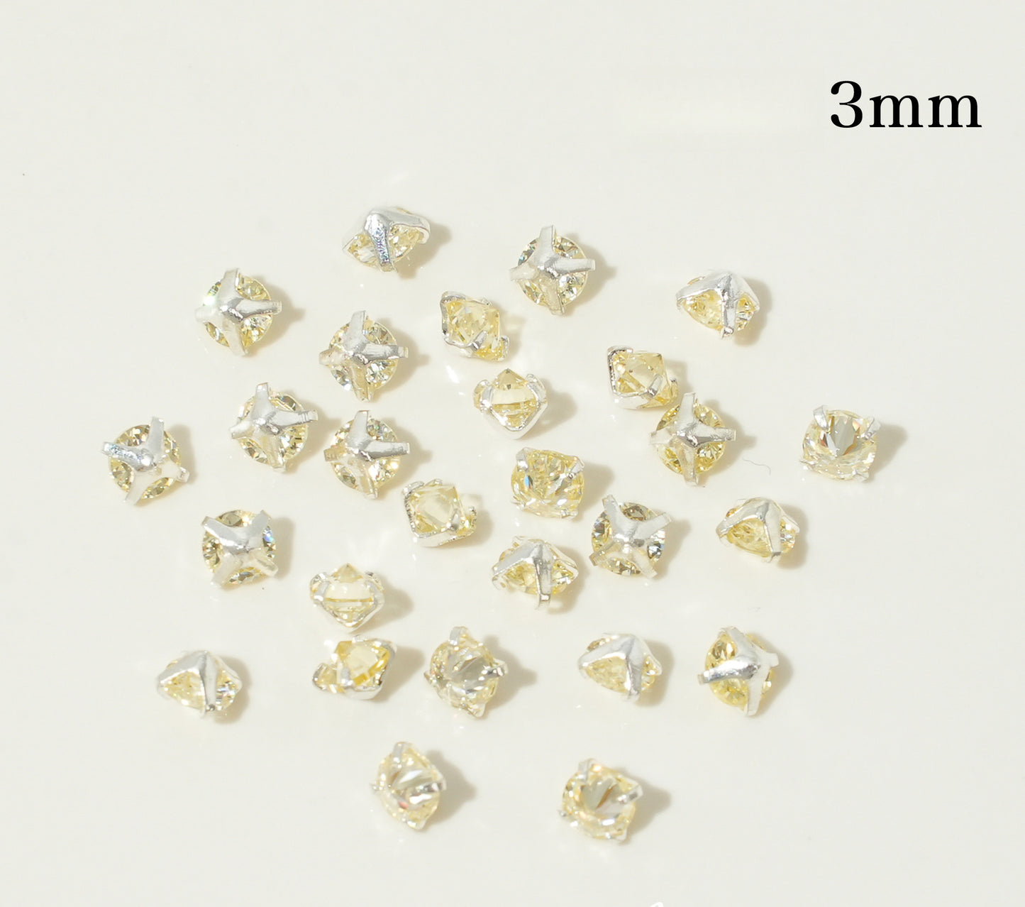 3mm/4mm Reverse Round Zircon