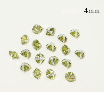 3mm/4mm Reverse Round Zircon