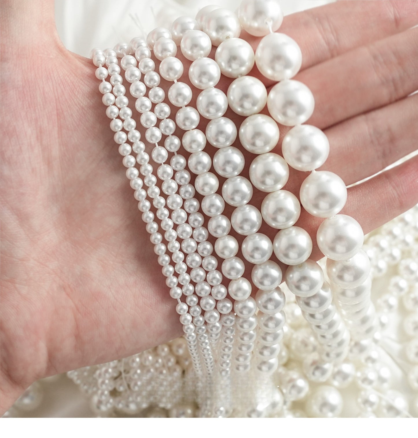3/4/6/8/10/12mm Pearl