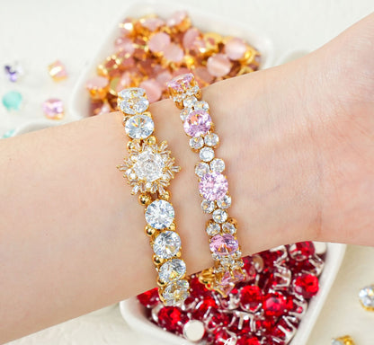 8mm Round Zircon/Cat's Eye Stone
