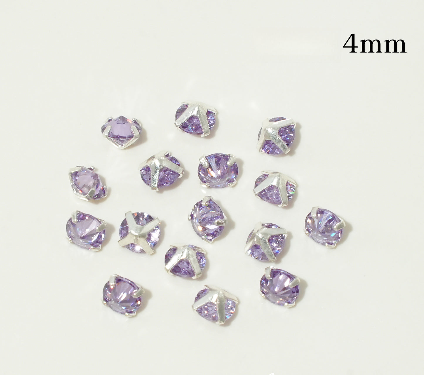 3mm/4mm Reverse Round Zircon