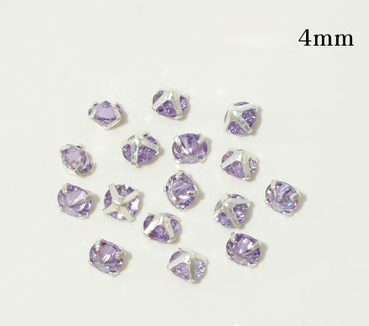 3mm/4mm Reverse Round Zircon