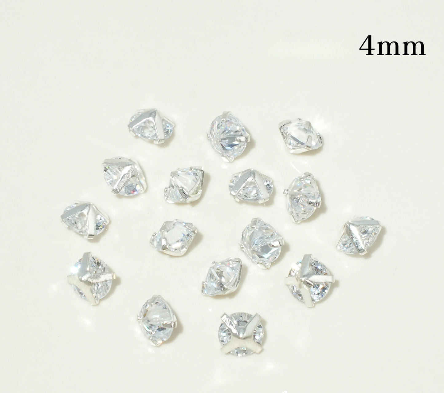 3mm/4mm Reverse Round Zircon