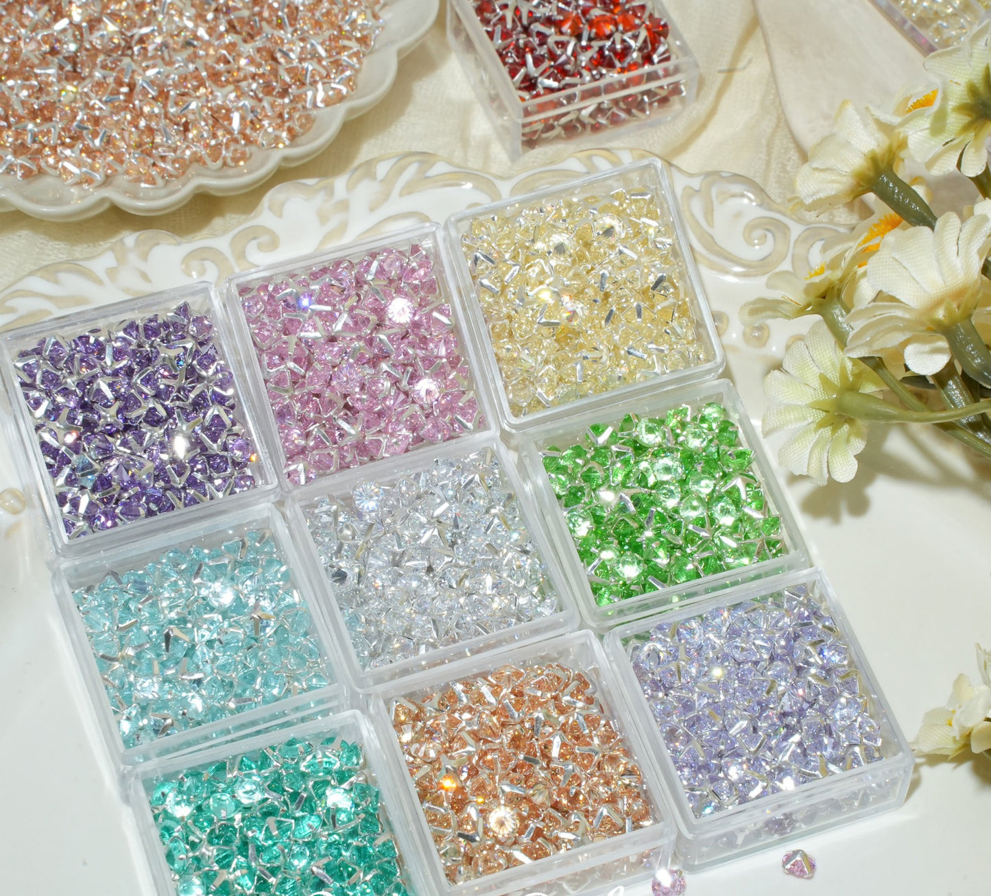 3mm/4mm Reverse Round Zircon