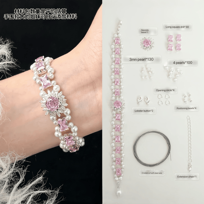 Bracelet Material Kit  Pearl&Zircon