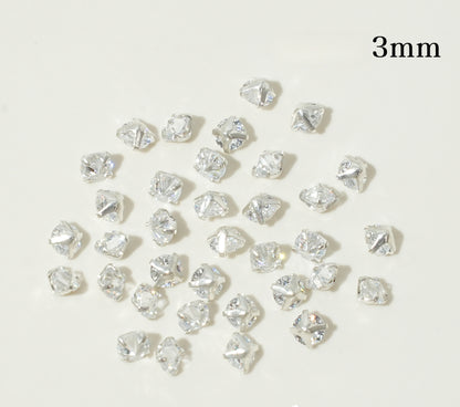 3mm/4mm Reverse Round Zircon